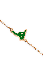Mina "H" Green Enamel Bracelet